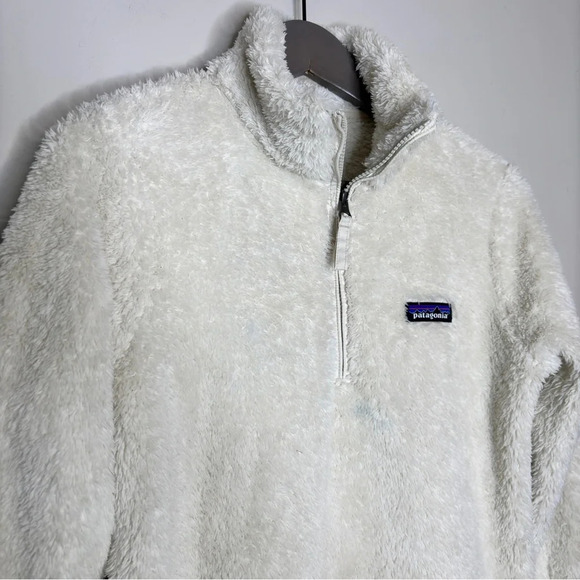 Patagonia Birch White Los Gatos 1/4-Zip Fleece Pullover Size S - Picture 3 of 11